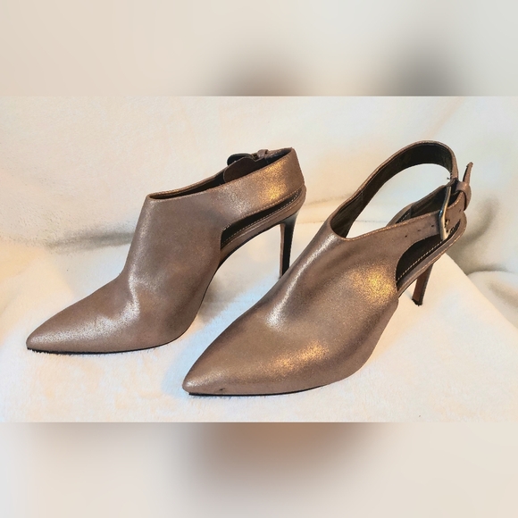 Donald J. Pliner Metallic Brown Heeled Mules - Picture 2 of 8